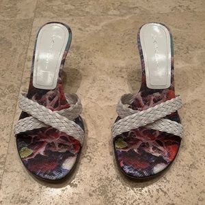 Casadei Sandal with White Braided Leather